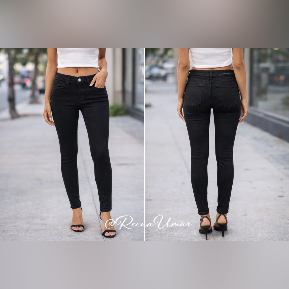 CURRENT/ELLIOTT The Ankle Skinny Jeans – Jet Black | Size 25